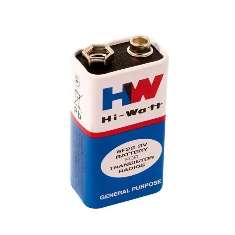 HW Hi-Watt 9v Battery ,3pcs