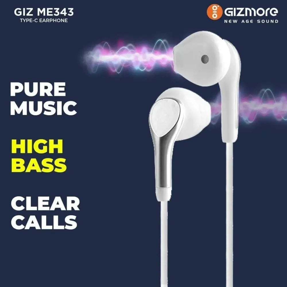 ıllıllı Gizmore ME343 Earphones for Rich Bass and Unique Sports Earphone Wired H