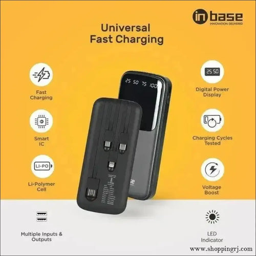 IN BASE CLUB 10000mAh 4 IN1 POWER BANK - Power bank - New arrivalRJ mobiles and accessories Thoothukudipower bank