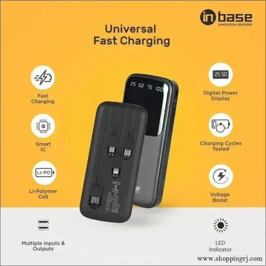 IN BASE CLUB 10000mAh 4 IN1 POWER BANK