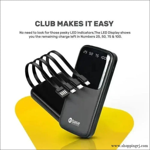 IN BASE CLUB 10000mAh 4 IN1 POWER BANK - Power bank - New arrivalRJ mobiles and accessories Thoothukudipower bank
