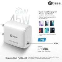 in Base Ether P451 45 W Fast Charger (Type C to Type C Cable, - 45watts chargerinbase brandchargers