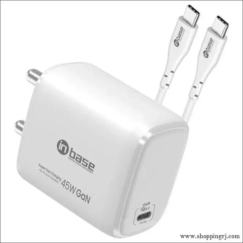 in Base Ether P451 45 W Fast Charger (Type C to Type C Cable, - 45watts chargerinbase brandchargers