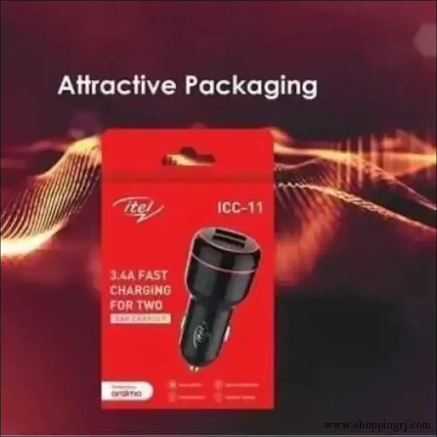 Itel 3.4amp Fast Car Charger 1 Year Warranty - Charger