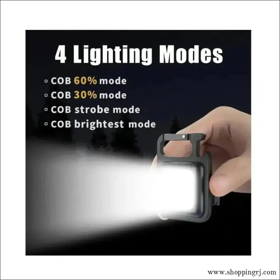 Multifunction Keychain Led Light with Bottle Opener, Magnetic Base and Folding Bracket Mini Cob 800 lumens Rechargeable - key chain - key chainRJ mobiles and accessories Thoothukudi