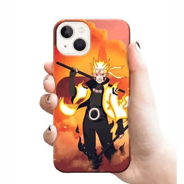 NARUTO WITH FIRE BACKGROUND mobile cover RJ1686 Plastic hard case - Mobile covers - ANIME MOBILEcustomized mobile coveranime mobile covers