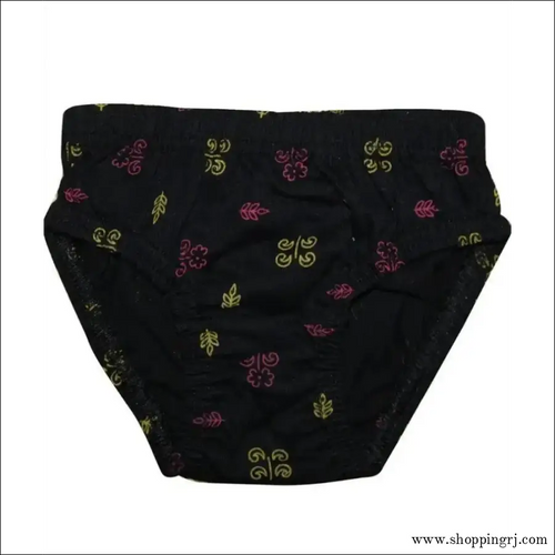 New Day Girls Cotton Print Panties Underwear with Inner Elastic- Pack of 10 (amla Junior) - Multicolor - Inners