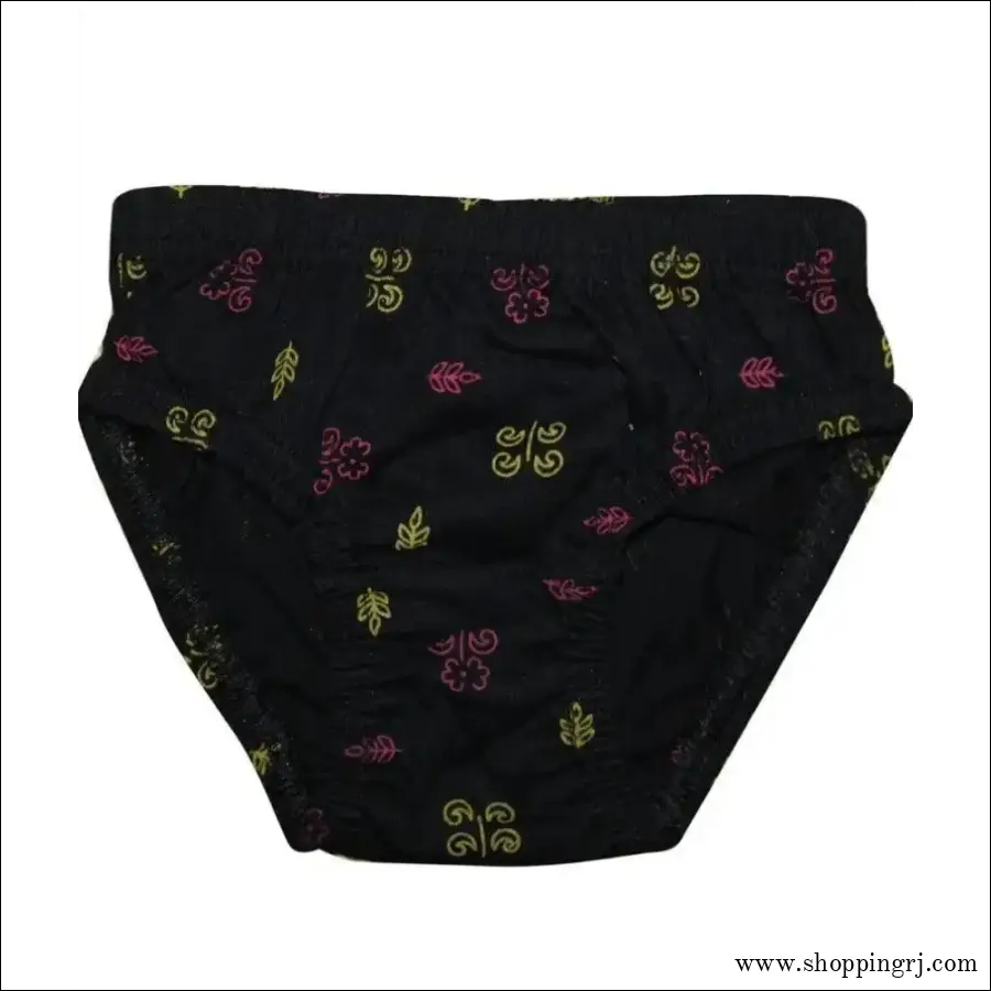 New Day Girls Cotton Print Panties Underwear with Inner Elastic- Pack of 10 (amla Junior) - Multicolor - Inners