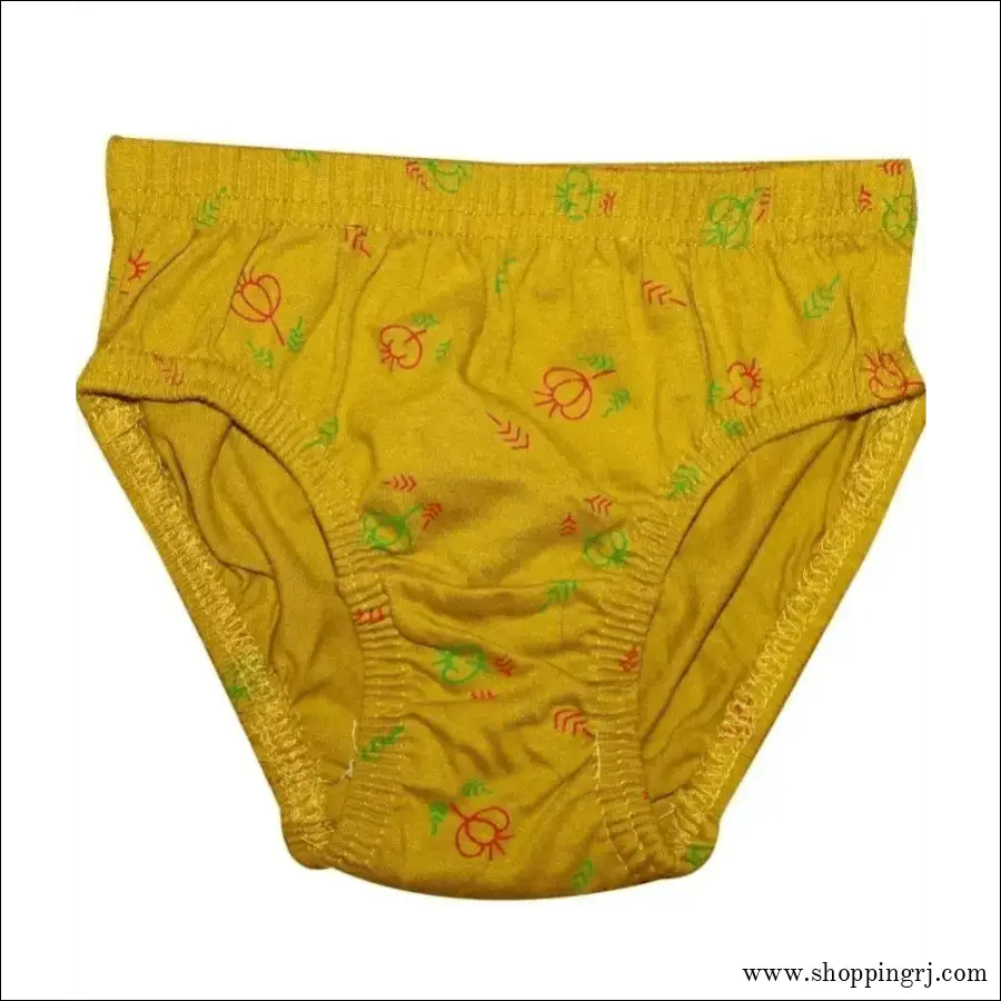 New Day Girls Cotton Print Panties Underwear with Inner Elastic- Pack of 10 (amla Junior) - Multicolor - Inners