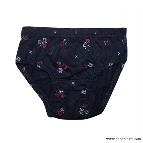 New Day Girls Cotton Print Panties Underwear with Inner Elastic- Pack of 10 (amla Junior) - Multicolor - Inners