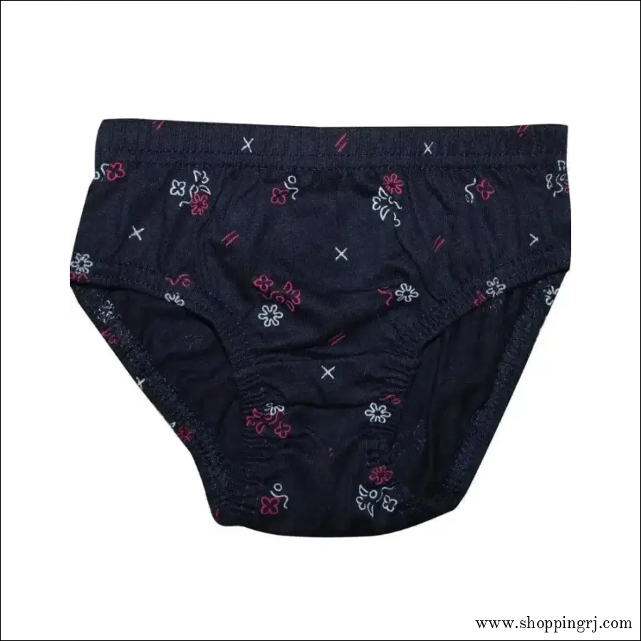 New Day Girls Cotton Print Panties Underwear with Inner Elastic- Pack of 10 (amla Junior) - Multicolor - Inners