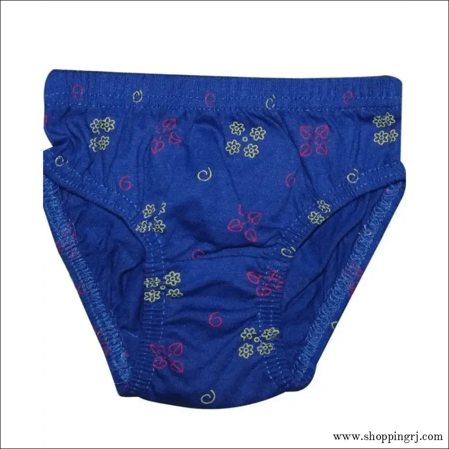 New Day Girls Cotton Print Panties Underwear with Inner Elastic- Pack of 10 (amla Junior) - Multicolor - Inners