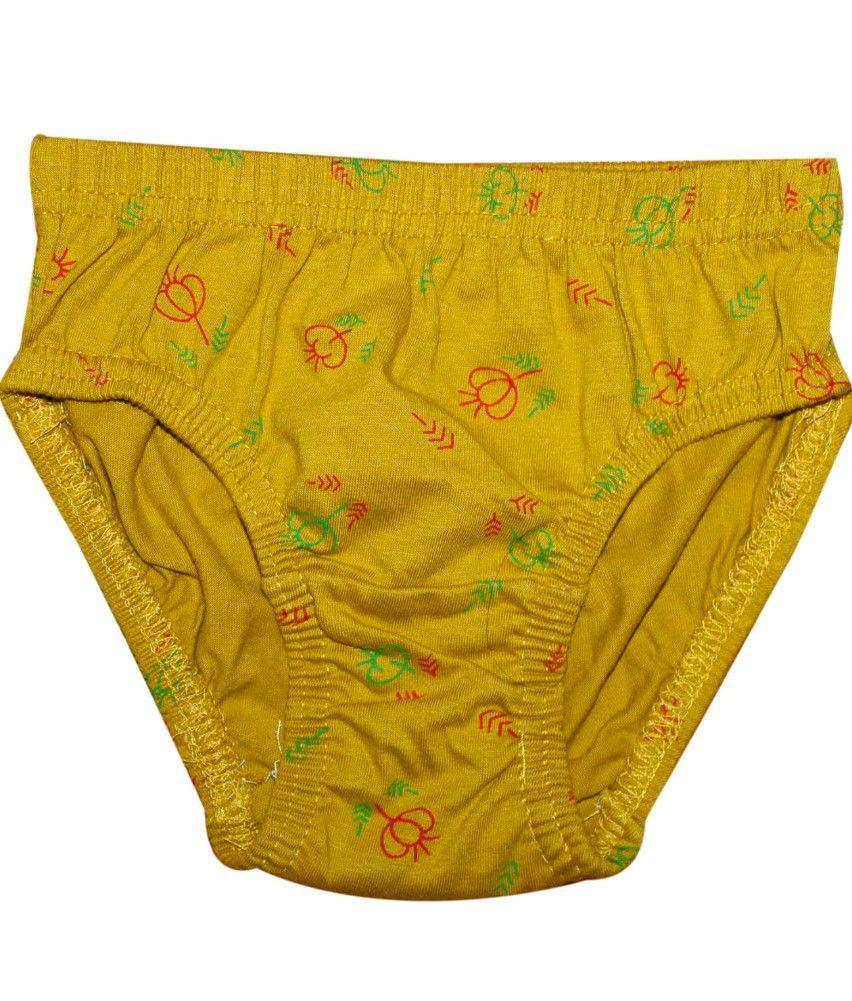 New Day Girls Cotton Print Panties Underwear with Inner Elastic-  Pack of 10 (Amla Junior)