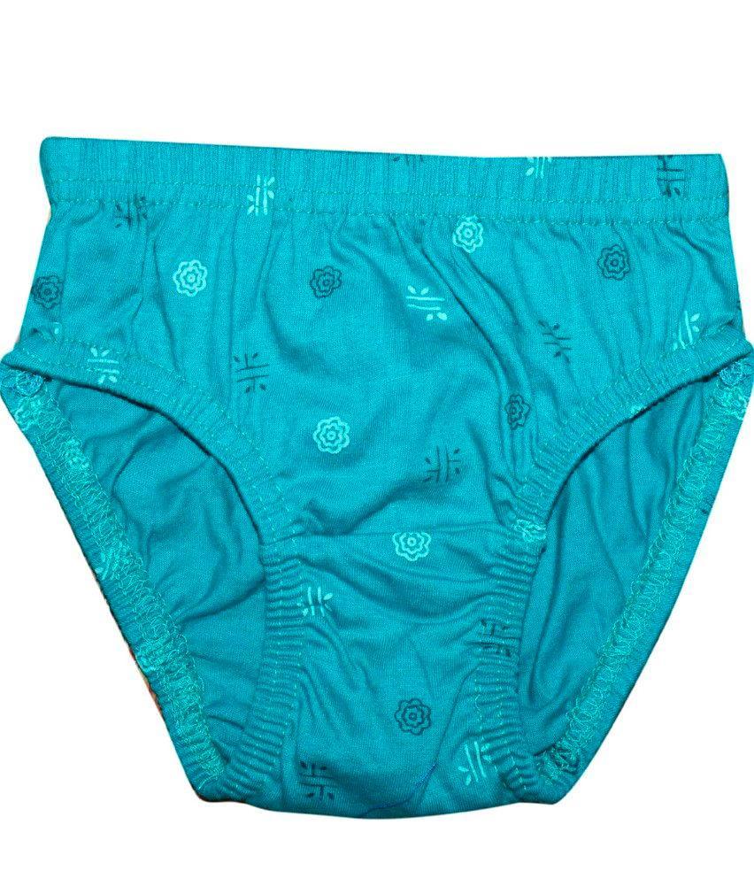 New Day Girls Cotton Print Panties Underwear with Inner Elastic-  Pack of 10 (Amla Junior)