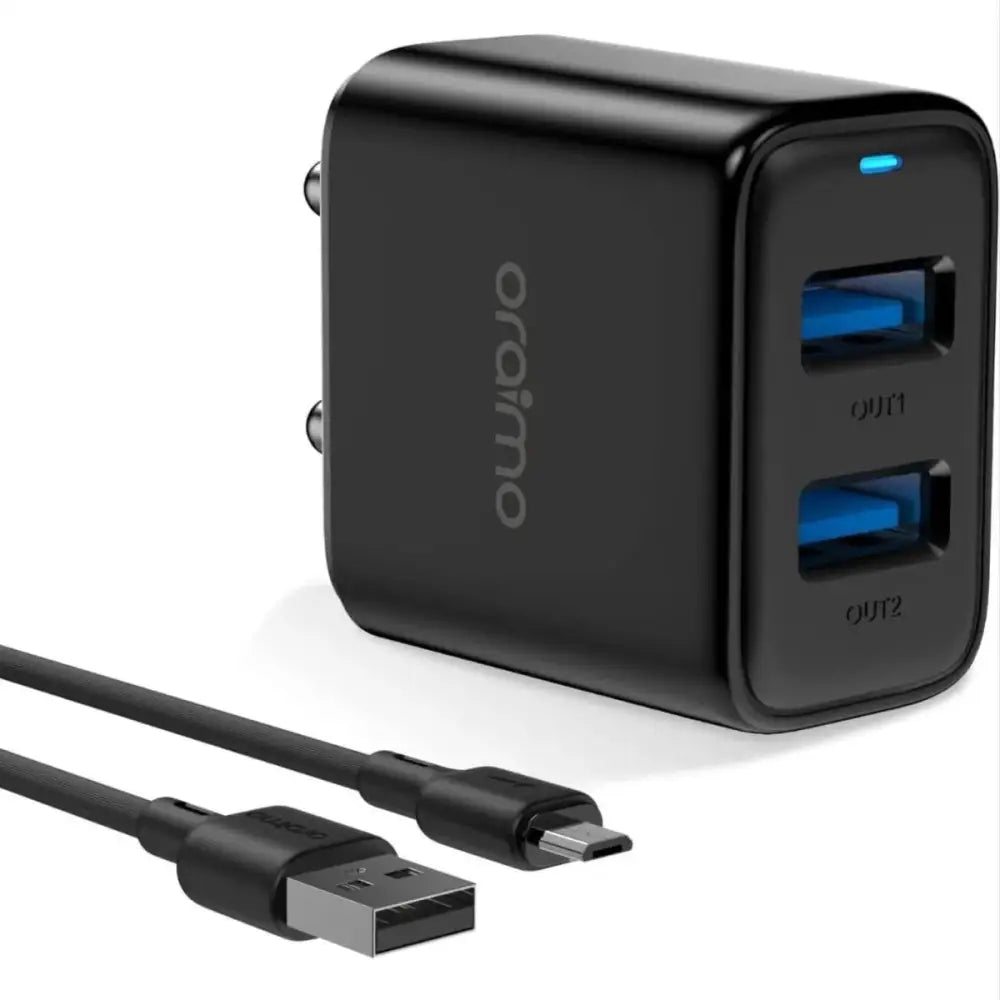 Oraimo 2.4 amp  Charger with Cable for Quick Device Charging