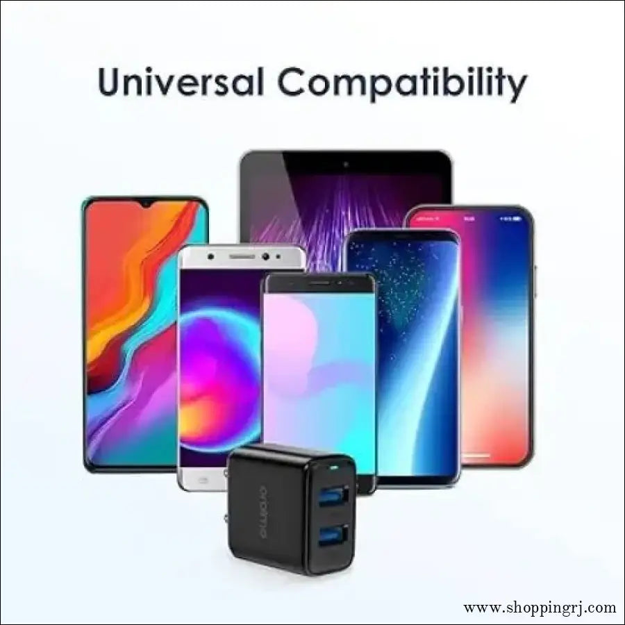 Oraimo Charger, Dual Port Fast Charger 5V/2.4A Fast Charging Adapter with Type B (V8)cable - charger - chargermobile chargerchargers