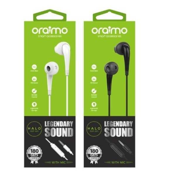 Oraimo E21 இயர்போன்கள் 6 மாத வாரண்டி