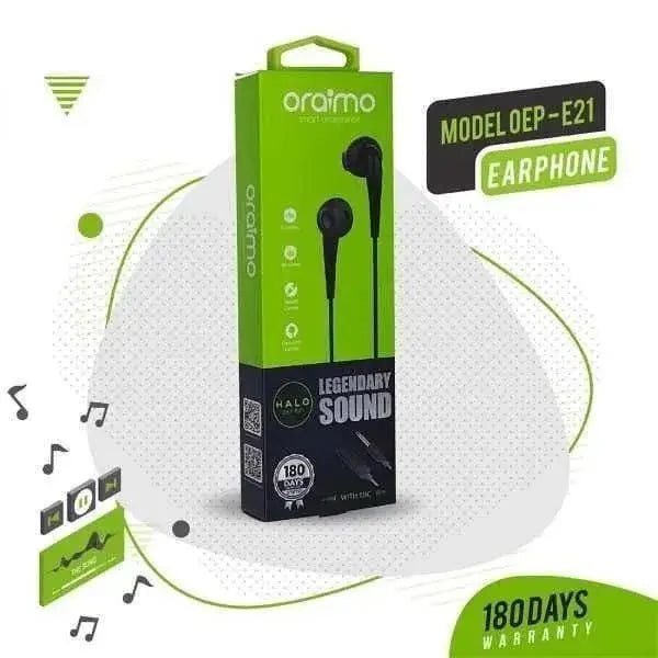 Oraimo E21 Earphones 6 Month Warrenty - Earphone - earphoneoraimo brandNew arrivel