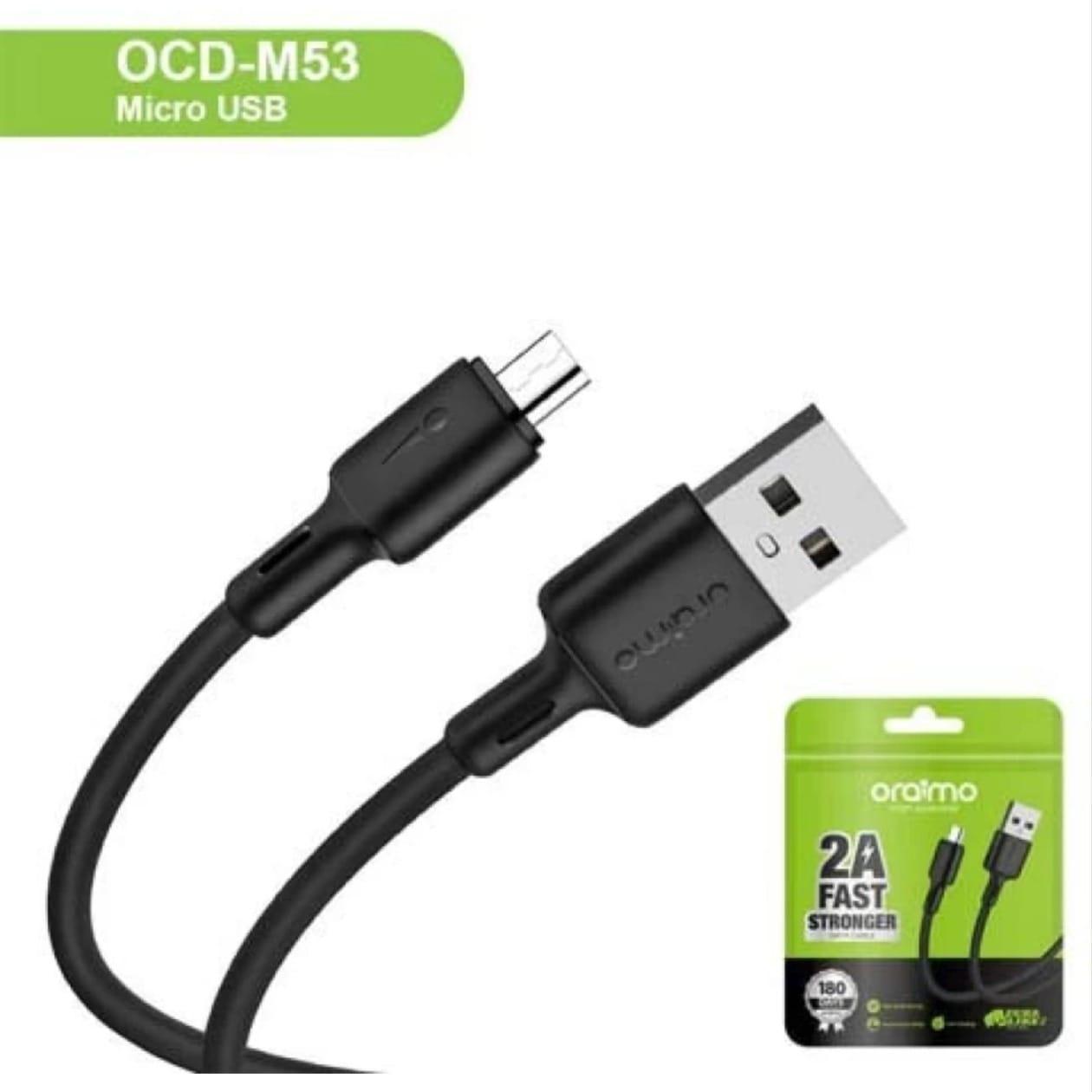 ஓரைமோ மைக்ரோ USB OCD-M53 2A ஃபாஸ்ட் சார்ஜிங் கேபிள்