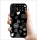 Premium Glossy Mobile Casúes for a Stylish and Durable Look - Social media icons - Mobile covers