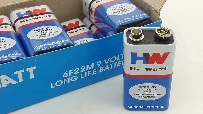 HW Hi-Watt 9v Battery ,3pcs