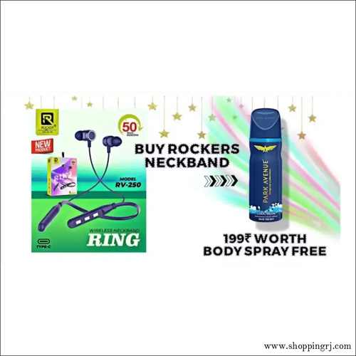 Rockers RV - 250 wireless neckband - neckband - combo OfferRJ mobiles and accessories Thoothukudineckband