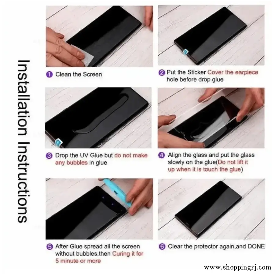 SAMSUNG Curved type UV Tempered Glass - UV tempered glass - Curved glassRJ mobiles and accessories ThoothukudiFull glass