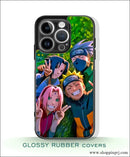 Sasuke Uchiha Sakura Haruno,Naruto Uzumaki Kakashi Anime series Mobile case with Glossy metal case RJ3548 - Glossy