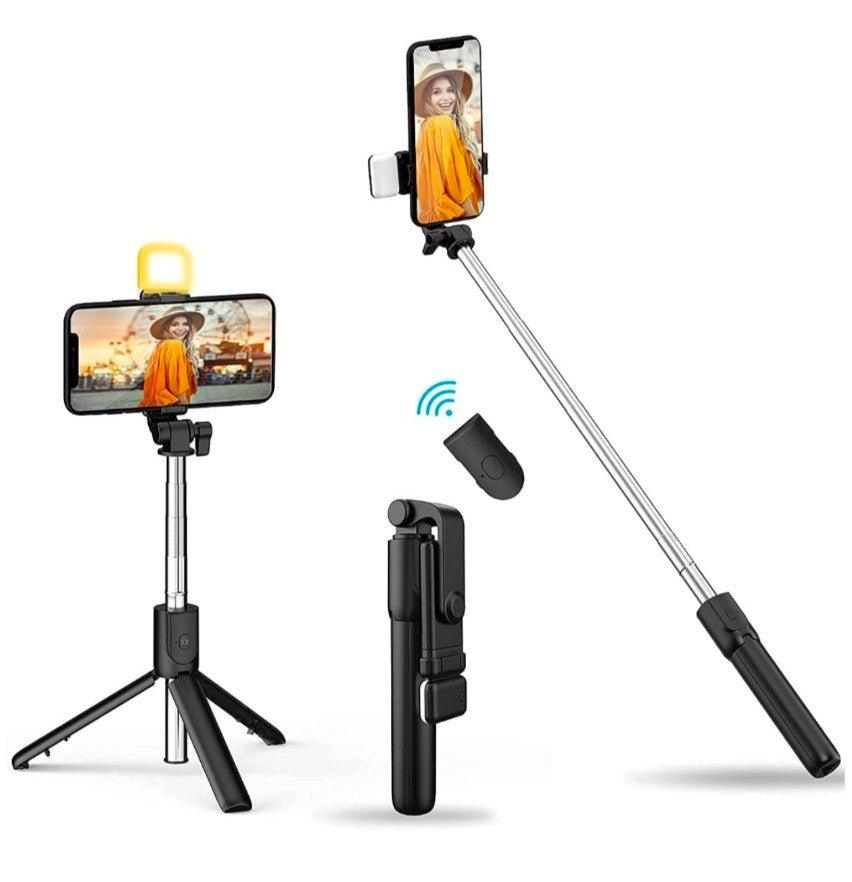 Selfie stick with bluetooth 5 feet height - Shopping RJ 