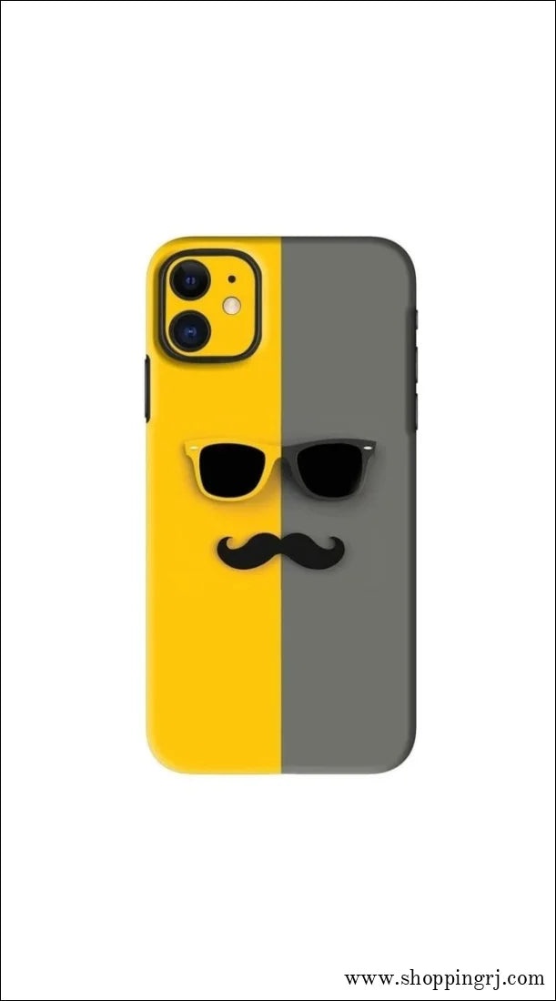 Sunglasses with Mustache Back Skin Wrap - Mobile skins - Mobile skinsNew arrivalMobile's back sticker