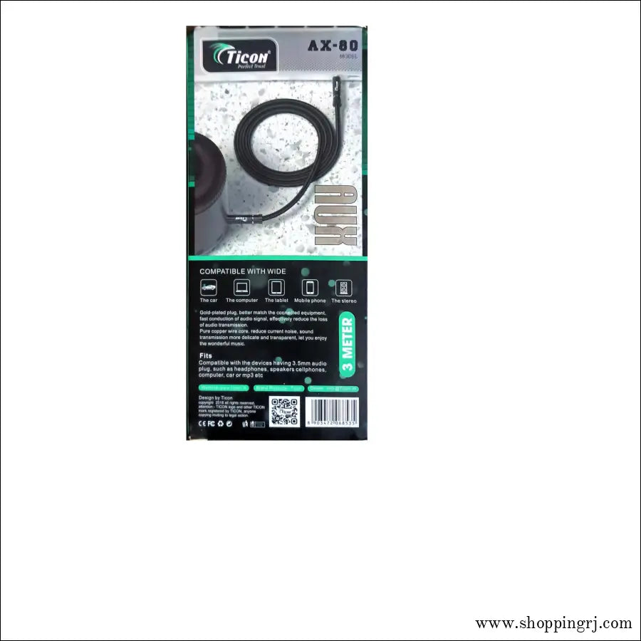 Ticon AX-80 3meter AUX Cable fast connecting - Cable