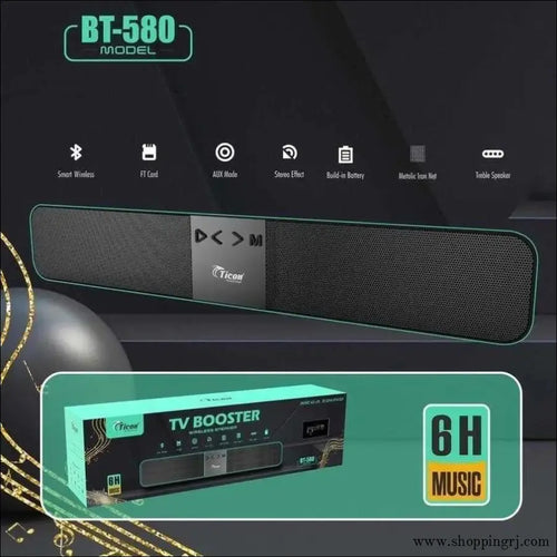 Ticon Bluetooth Speaker BT - 580 Clear Sound 6H Music - Bluetooth speaker - bluetooth speakerRJ mobiles and accessories ThoothukudiNew arrival