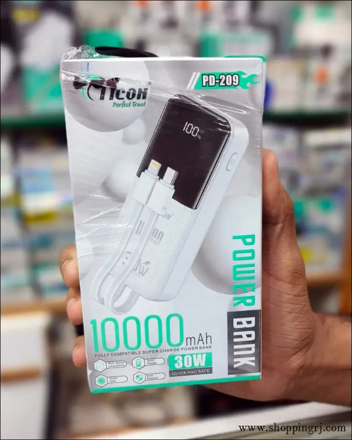 Ticon PD-209 Power Bank – High-Capacity 30W QUICK Fast Charging - Power bank