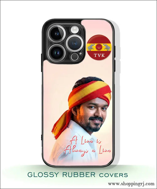TVK Vijay mobile covers glossy finish RJ3580