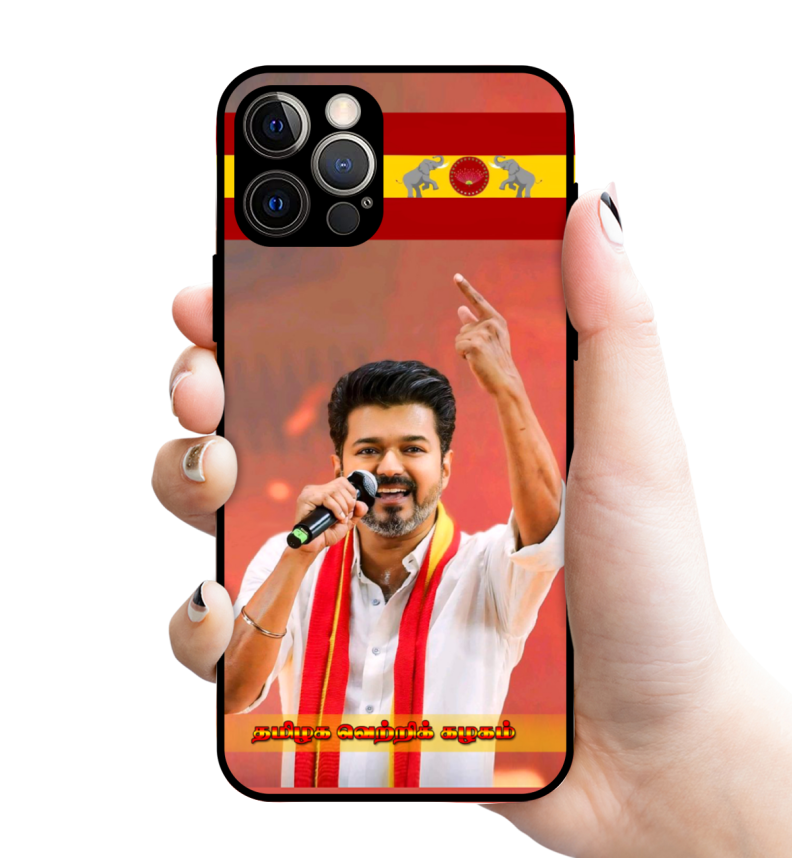 TVK VIJAY MOBILE COVERS- GLOSSY RUBBER CASE 3118