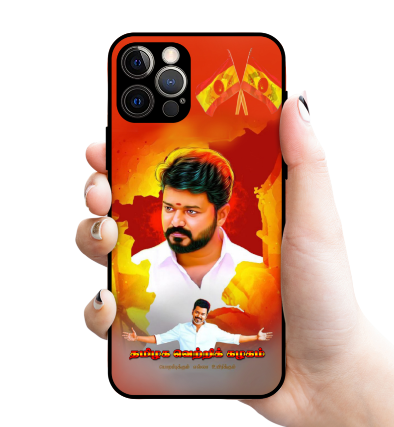 TVK VIJAY MOBILE COVERS- GLOSSY RUBBER CASE 3119 - Glossy metal covers