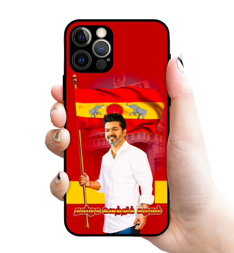 TVK VIJAY MOBILE COVERS- GLOSSY RUBBER CASE 3120