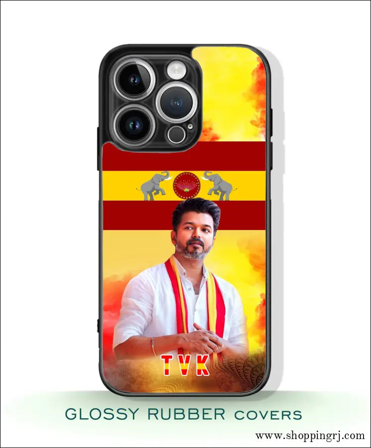 TVK Vijay mobile covers glossy Rubber RJ3483