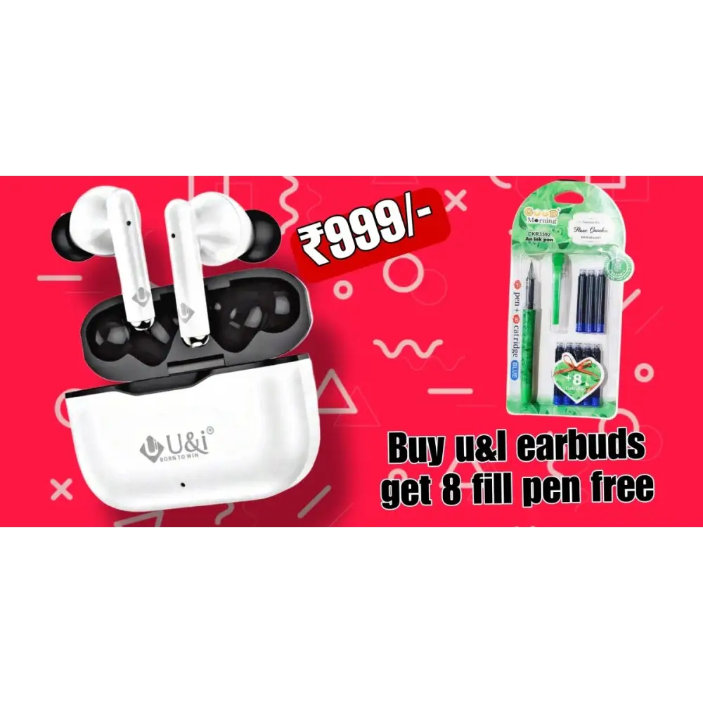 U&i Jump Series 20 Hours Battery Backup True Wireless Earbuds with Noise Reduction - Earbuds - earbudsu&i brandRJ mobiles and accessories Thoothukudi