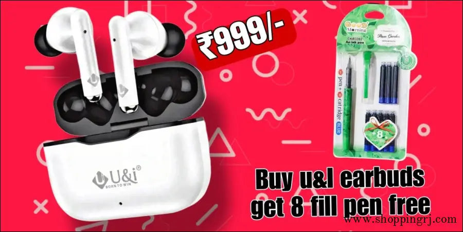 U&i Jump Series 20 Hours Battery Backup True Wireless Earbuds with Noise Reduction - Earbuds - earbudsu&i brandRJ mobiles and accessories Thoothukudi