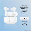 Unix Airbuds Z2 Bloom – ANC True Wireless Earbuds with 40Hr Playtime - White - Earbuds