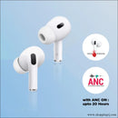 Unix Airbuds Z2 Bloom – ANC True Wireless Earbuds with 40Hr Playtime - White - Earbuds