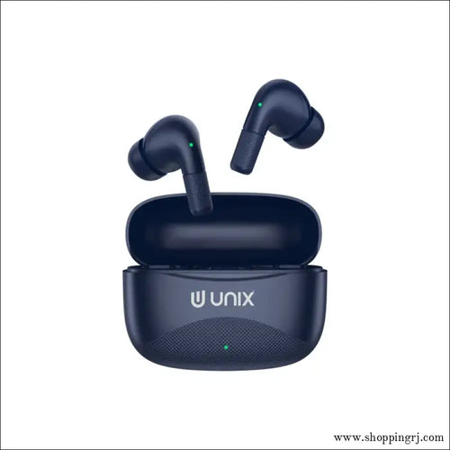 Unix Airbuds Z3 Brizo – 48Hr Playtime ENC High Bass BT 5.4 True Wireless Earbuds with Free Silicone Case - Navy