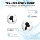 Unix Airbuds Z4 UNO – 40Hr Playtime High Bass BT 5.4 True Wireless Earbuds with 2 MOC IC Protection - Earbuds