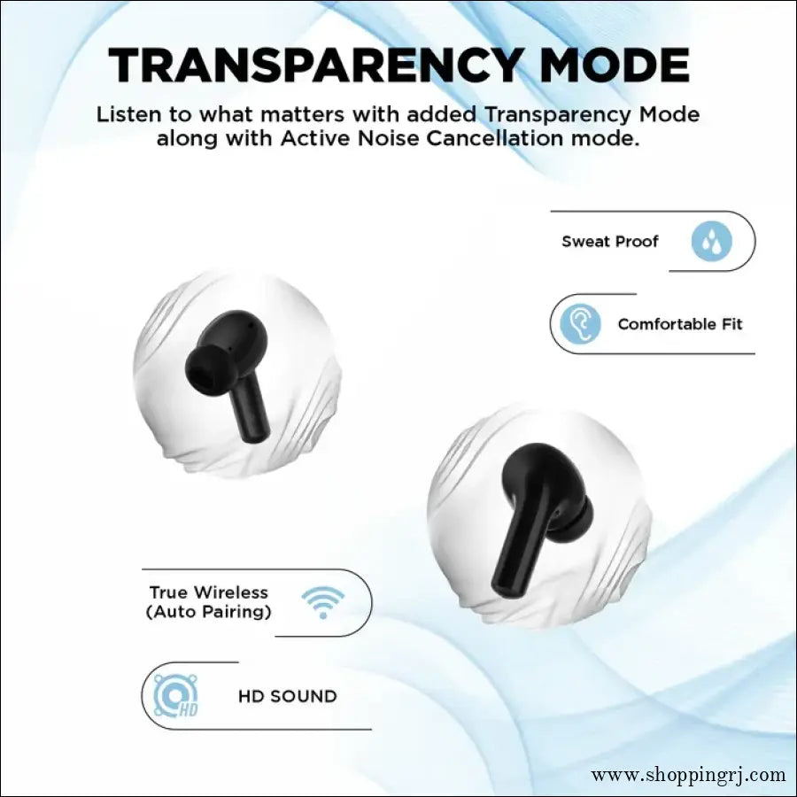 Unix Airbuds Z4 UNO – 40Hr Playtime High Bass BT 5.4 True Wireless Earbuds with 2 MOC IC Protection - Earbuds