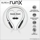 Unix Elite 4 Runx Wireless Neckband – 54H Playtime ENC Magnetic On/Off & Multi-Controller - Black - neckband