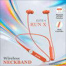 Unix Elite 4 Runx Wireless Neckband – 54H Playtime ENC Magnetic On/Off & Multi-Controller - neckband