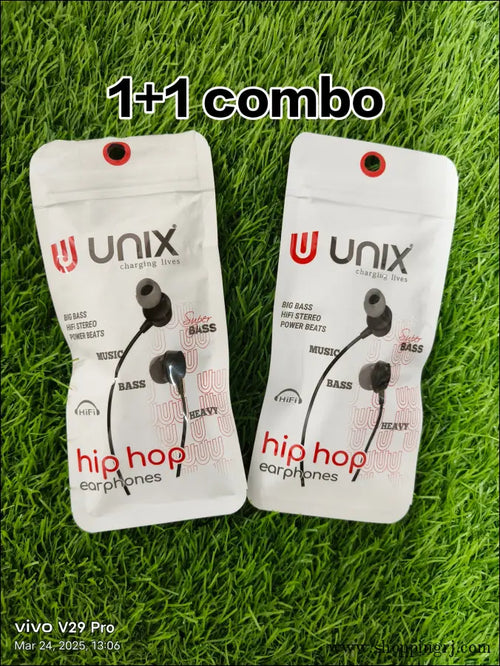 UNIX Hip hop earphones Heavy Bass - Earphone