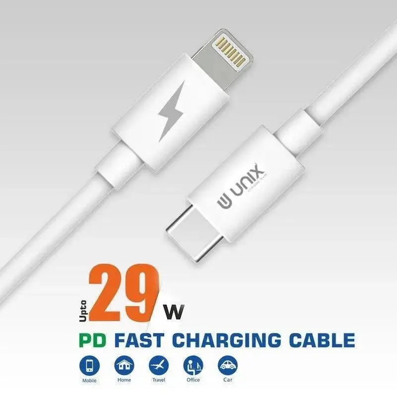 Unix UX-PD29 Fast Charging Data Cable Type-C to Lightning