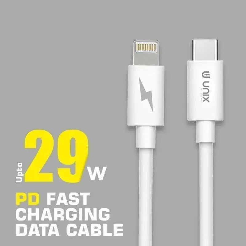 Unix UX - PD29 Fast Charging Data Cable Type - C to Lightning - cablelighting cablecharging cable